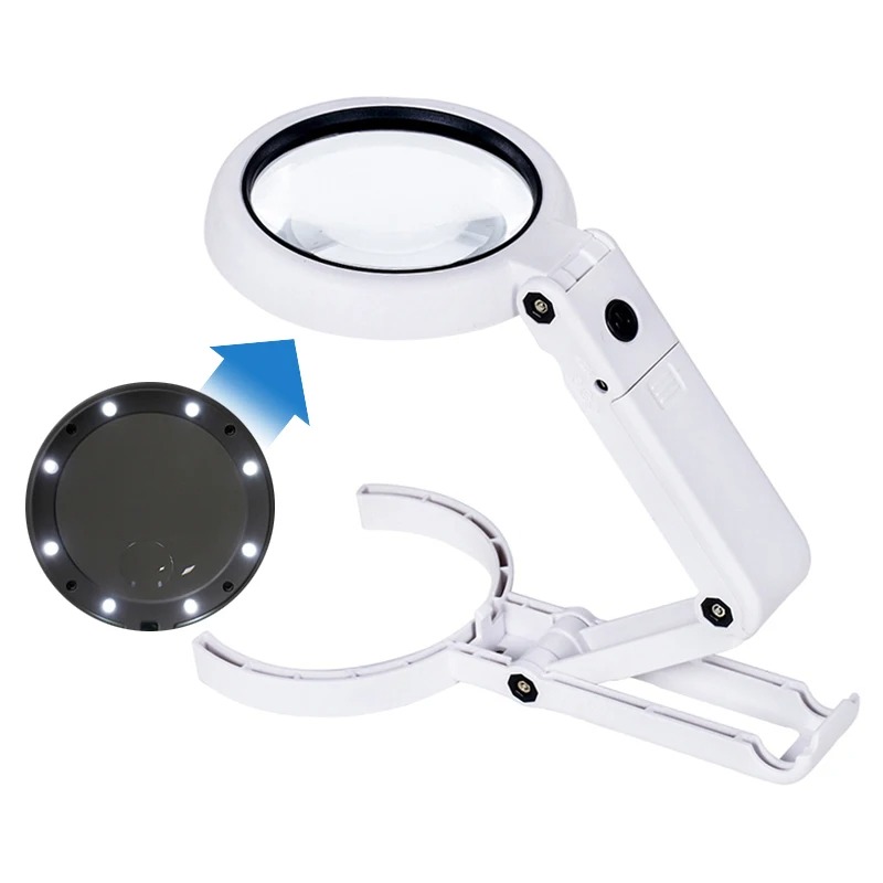Electronics Repair Hobby - LED Portable Foldable Handheld Desktop Magnifying