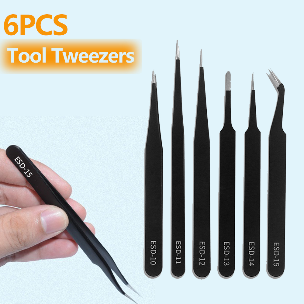 6pcs Precision Tweezers Set ES - Electronics Repair Tool Kit avis et prix