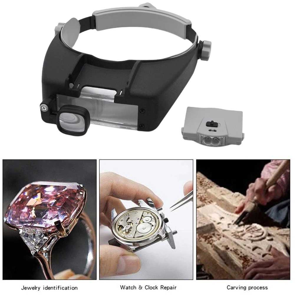 LED Magnifier Glasses Head Mou - Electronics Repair Hobby avis et prix