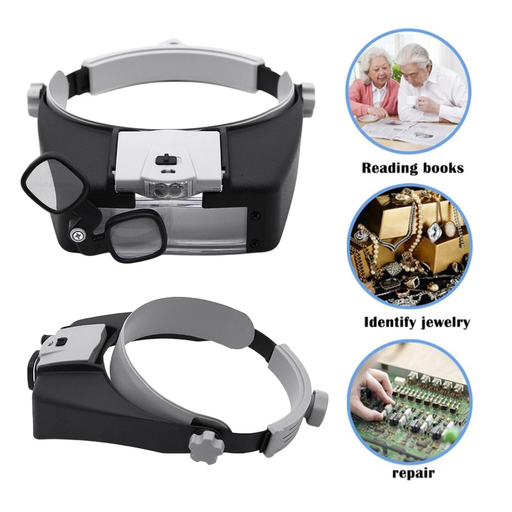 LED Magnifier Glasses Head Mou - Electronics Repair Hobby avis et prix