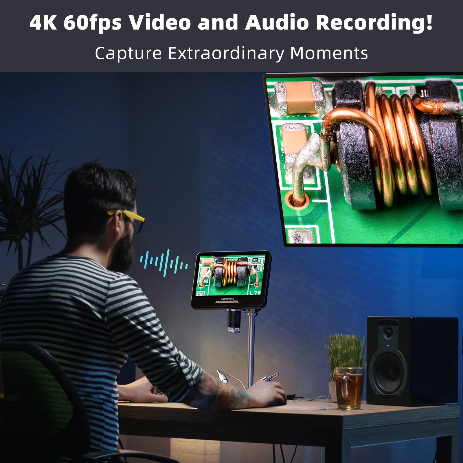 Andonstar AD210S-Pro 4K 60FPS  - Electronics Repair Microscope avis et prix