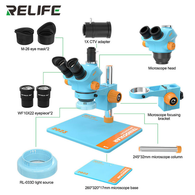 RELIFE RL-M5T-B11 0.7-5.0 Cont - Electronics Repair Microscope avis et prix
