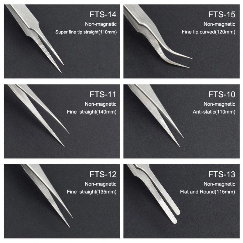 6pcs Precision Tweezers Set Up - Electronics Repair Hobby avis et prix