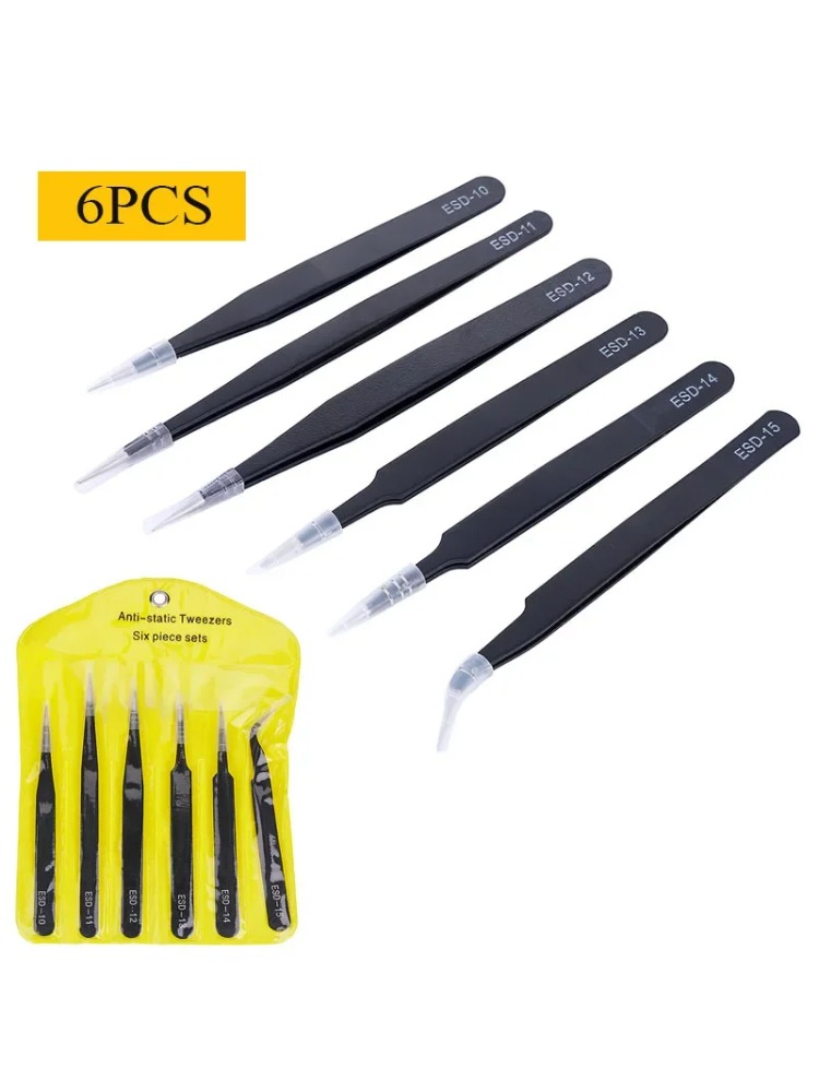 6pcs Precision Tweezers Set ES - Electronics Repair Tool Kit avis et prix