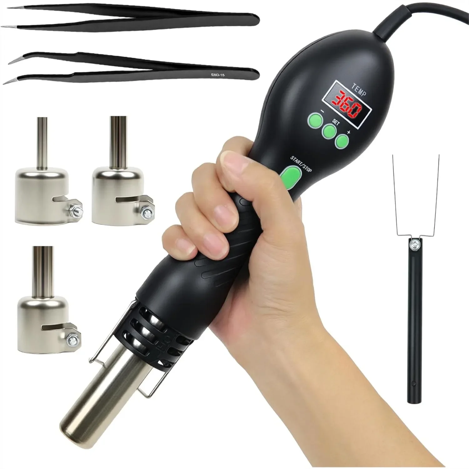 Hot Air Rework Station 500°C 9 - Electronics Repair Hobby avis et prix