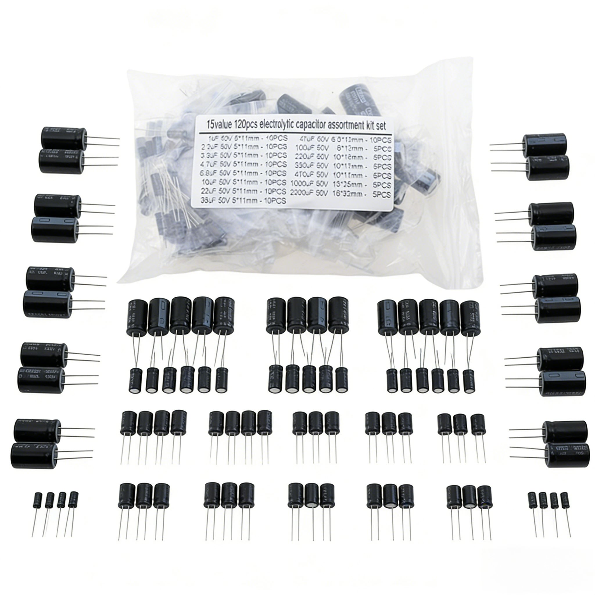 120PCS 15 Values Aluminum Elec - Electronics Repair Hobby avis et prix